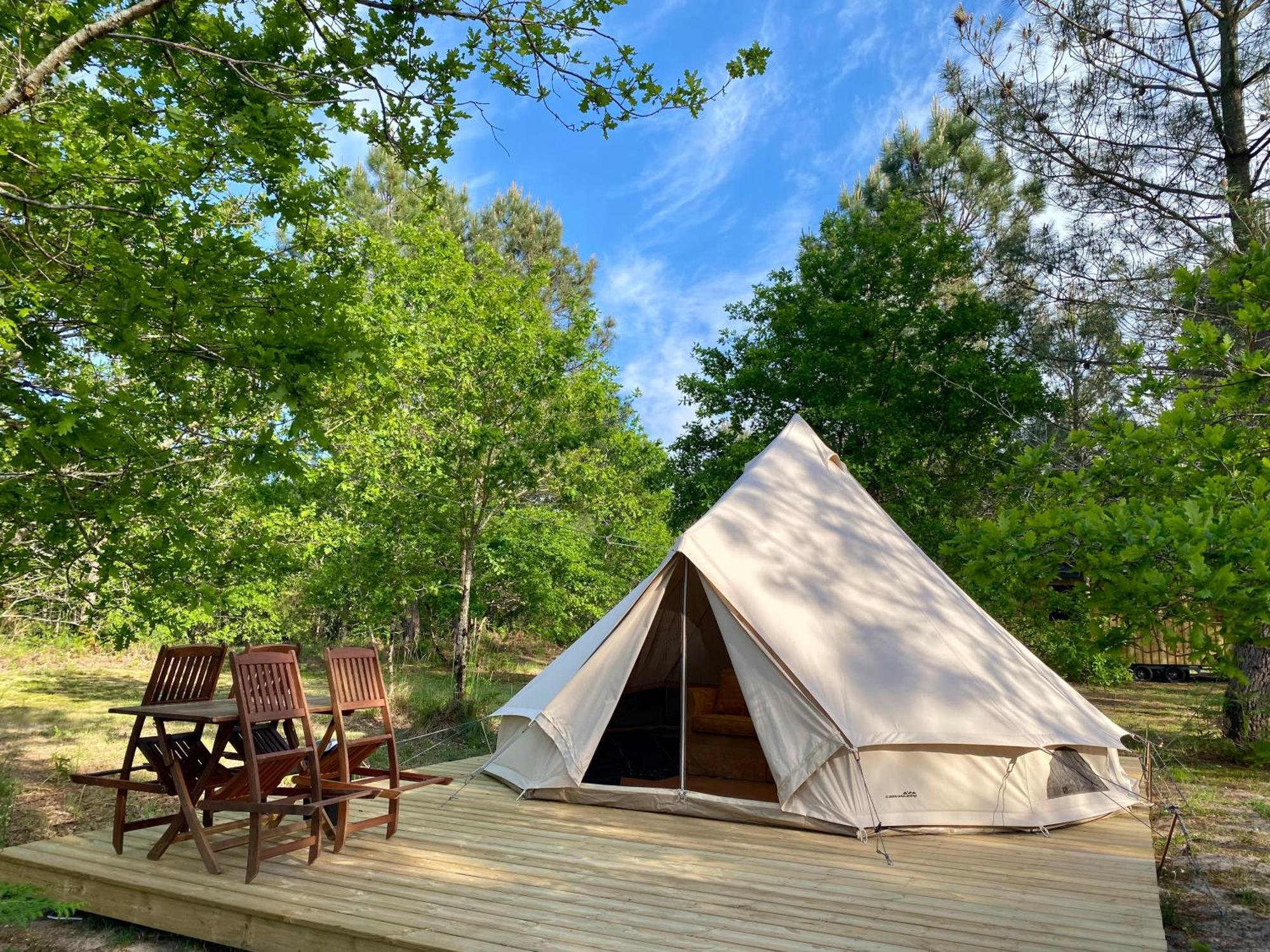 Camping La Kahute - Tente Lodge Au Coeur De La Foret Carcans Kültér fotó
